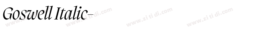Goswell Italic字体转换